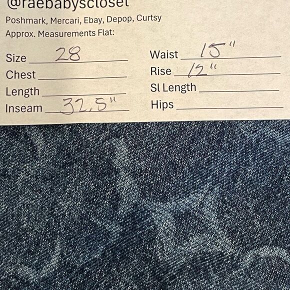 Lee Blue Mid Rise Floral Cotton Blend Drop Flare Jeans Size 28 NWT - Picture 7 of 11